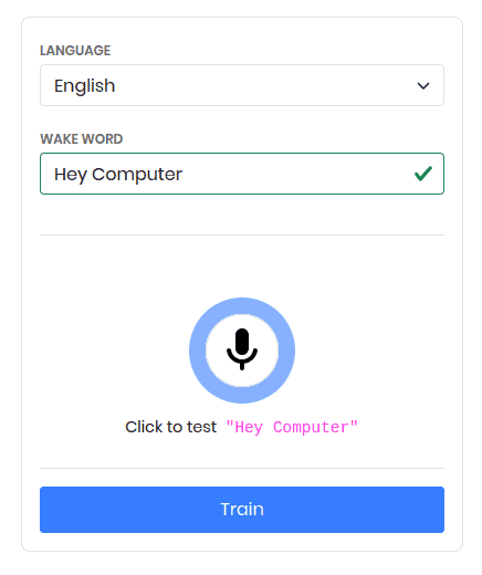 Train Porcupine Wake Word
