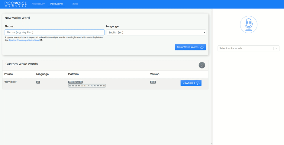 create custom wake-word for the board